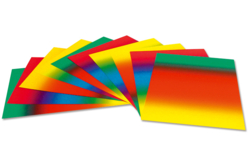 Cartes Arc-en-ciel en dégradé de couleur - 10 feuilles - Papier matière et texture – 10doigts.fr