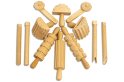 Outils de modelage en bois - 12 pièces - Outils de Modelage – 10doigts.fr - 2