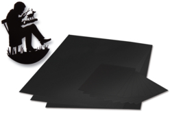 Papier silhouette noir, gommé ou non-gommé