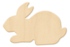 Lapin en bois naturel - Formes de Pâques à décorer – 10doigts.fr