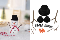 Accessoires à piquer bonhomme de neige - Suspensions et boules de Noël – 10doigts.fr