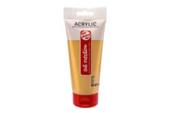 Acrylique Talens 200 ml - or 801 - Peinture acrylique satinée, brillante - 10doigts.fr - 2