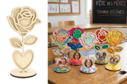 ambiance cadre fleurs en bois - Cadres photos à décorer - 10doigts.fr