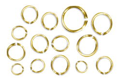 Anneaux ronds brisés dorés - Ø 5 mm - Anneaux simples ou doubles, ronds ou ovales – 10doigts.fr