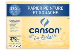 Papier peinture Canson - 6 feuilles - Papiers pour peinture – 10doigts.fr