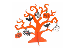 Arbre effrayant et formes en bois - Décorations d'Halloween – 10doigts.fr - 2