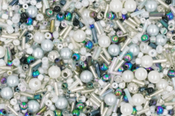Rocailles en camaïeu argenté - 7000 perles - Perles Rocaille – 10doigts.fr
