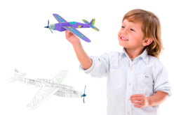 Avions planeurs à colorier - 12 pièces - Supports de dessin à colorier – 10doigts.fr