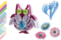 Bandes de papier Quilling couleurs fantaisies - 168 bandes - Papiers Quilling – 10doigts.fr - 2