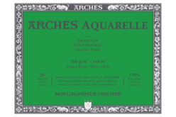 Bloc Arches Aquarelle grain fin, 300 g, 31 × 41 cm - Papiers aquarelle et gouache - 10doigts.fr