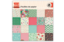 Bloc papier de Noel - 20 feuilles  - Papiers fêtes – 10doigts.fr