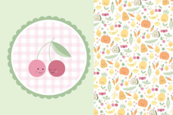 Bloc papier Vitamines - 30 feuilles cerises - Papiers scrapbooking - 10doigts.fr