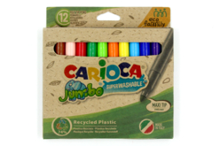 boite 12 feutres carioca eco family - Feutres pointes larges - 10doigts.fr - 2