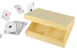Boîte à cartes en bois - 16 x 12 cm - Boîtes en bois – 10doigts.fr