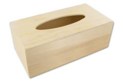Boîte à mouchoirs rectangulaire en bois - Boîte à mouchoirs – 10doigts.fr