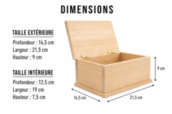 boite à sucre en bois dimensions - Boîtes en bois - 10doigts.fr - 2