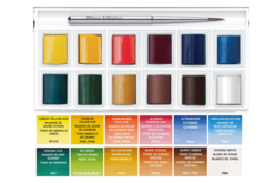 Boite aquarelle Cotman - 12 demi-godets - Couleurs aquarelle - 10doigts.fr