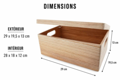 boite coffre en bois* - Boîtes en bois - 10doigts.fr - 2