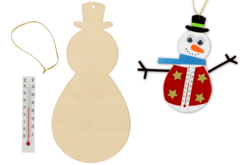 Bonhommes de neige thermomètre - Kit pour 12 créations - Kits créatifs Noël – 10doigts.fr