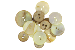 Boutons de nacre beige - 15 pièces - Boutons – 10doigts.fr