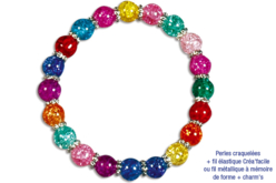 Perles craquelées en verre - 90 perles - Perles Verre – 10doigts.fr - 2