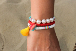 Valisettes de perles heishi - 20 couleurs vives - Perles Heishi et coquillages – 10doigts.fr - 2