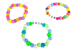 Perles en plastique pastel - 300 perles - Les nouveautés – 10doigts.fr - 2