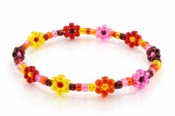 bracelet rocailles fleurs - Perles Rocaille - 10doigts.fr