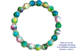 Perles arc-en-ciel en verre - 100 perles - Perles Verre – 10doigts.fr - 2