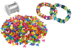 Maxi lot de perles tripodes + fil élastique - Bijoux, bracelets, colliers – 10doigts.fr