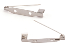 broche plate métal argenté - Broches - 10doigts.fr