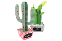 Cactus en carton à assembler - 4 pièces - Décors en carton – 10doigts.fr - 2