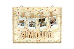 cadre pele mele amour - Cadres photos en bois - 10doigts.fr - 2