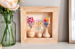 cadre vitrine fleurs - Cadres photos en bois - 10doigts.fr - 2