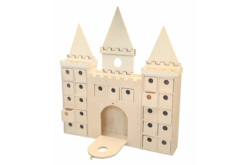 Calendrier de l'Avent en bois : château fort à 24 cases - Calendriers de l'Avent - 10doigts.fr