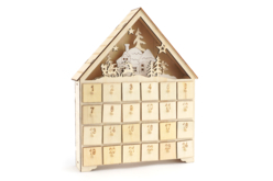 Calendrier de l'avent en bois LED - Calendriers de l'Avent - 10doigts.fr