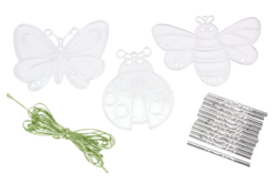 Carillons à peindre - 3 designs : abeille, papillon, coccinelle - Carillons : Kits prêt à l'emploi – 10doigts.fr - 2
