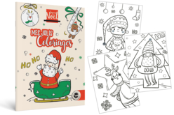 Carnet de 24 pages de coloriage de Noël - Livres de coloriage et dessins - 10doigts.fr