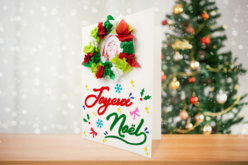 Carte couronne de Noël en papier de soie - Cartes et Papiers de Noël – 10doigts.fr
