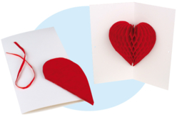 Carte Pop-up Coeur 3D - Cartes et poèmes de fêtes – 10doigts.fr - 2