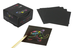 cartes à gratter multicolore maxi lot - Cartes à gratter, à poinçonner - 10doigts.fr