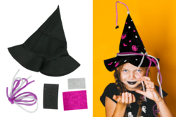 Kit chapeau de sorcière en feutrine - Halloween – 10doigts.fr