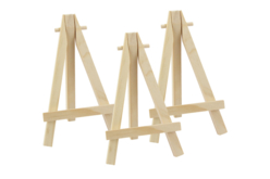 Mini-chevalets en bois 12,5 cm - 3 pièces - Chevalets et accroches – 10doigts.fr