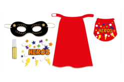 Kit déguisement super heros rouge - Coffret Déguisement – 10doigts.fr - 2