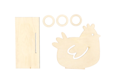 Coquetier Poule Paques Bois - Kits créatifs Pâques - 10doigts.fr - 2