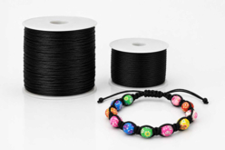 Cordon polyester queue de rat noir - Cordons queue de rat – 10doigts.fr