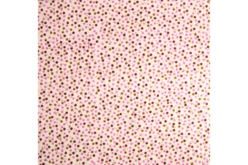 Coupon de tissu imprimé pois rose, marron - 43 x 53 cm - Coupons de tissus – 10doigts.fr - 2
