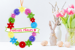 Kit suspensions œuf de pâques fleuris - 6 couronnes - Couronnes de Pâques – 10doigts.fr