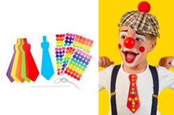 Kit cravates + gommettes colorées - 6 pièces - Kits créatifs gommettes – 10doigts.fr