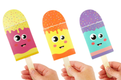 créations carte pop up glaces - Kits fête des parents - 10doigts.fr